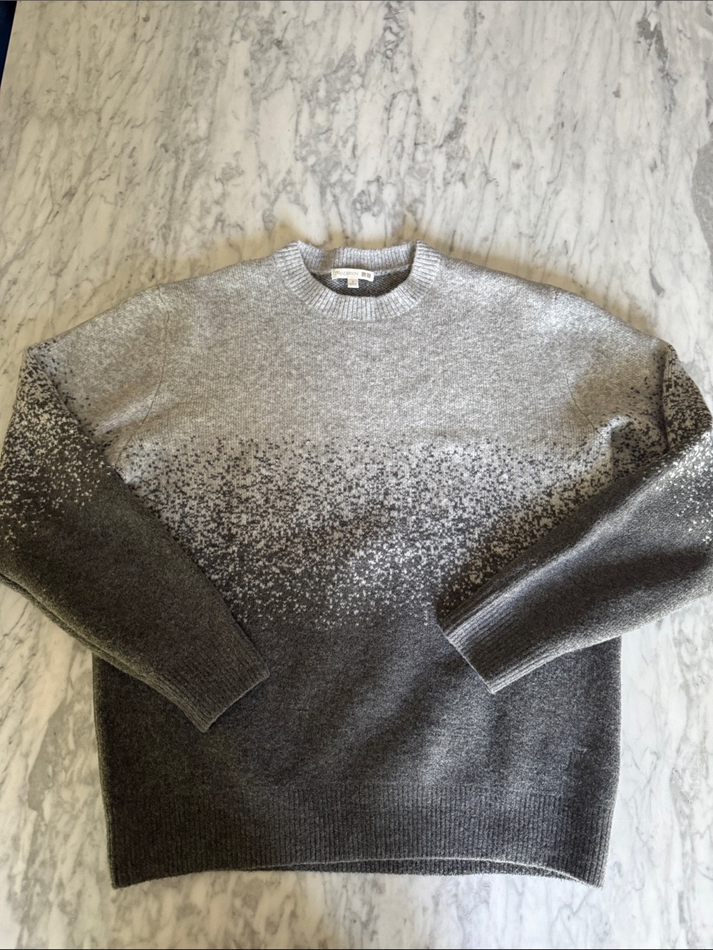 JW Anderson x Uniqlo Men's Ombre Gray Crewneck Sweater